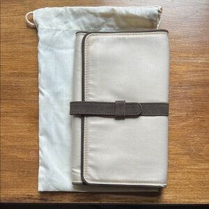 Taupe and Chocolate Brown Jewelry Wallet